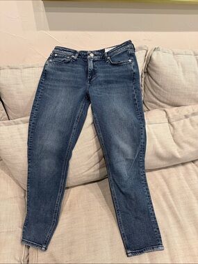 rag & bone women's Cate mid rise ankle skinny jeans in medium blue wash